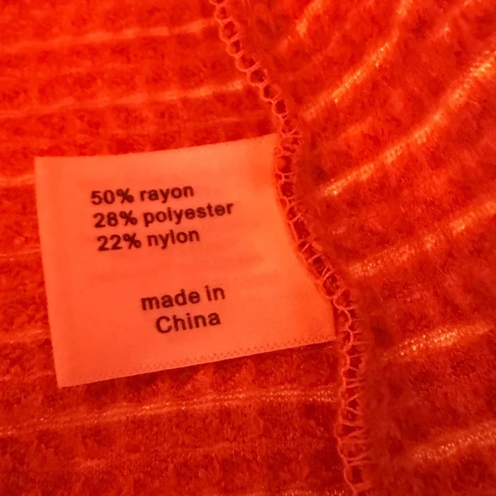 Lane Bryant Cowl Neck Tunic Sweater‎ Coral Ribbed Knit Plus Size 18/20